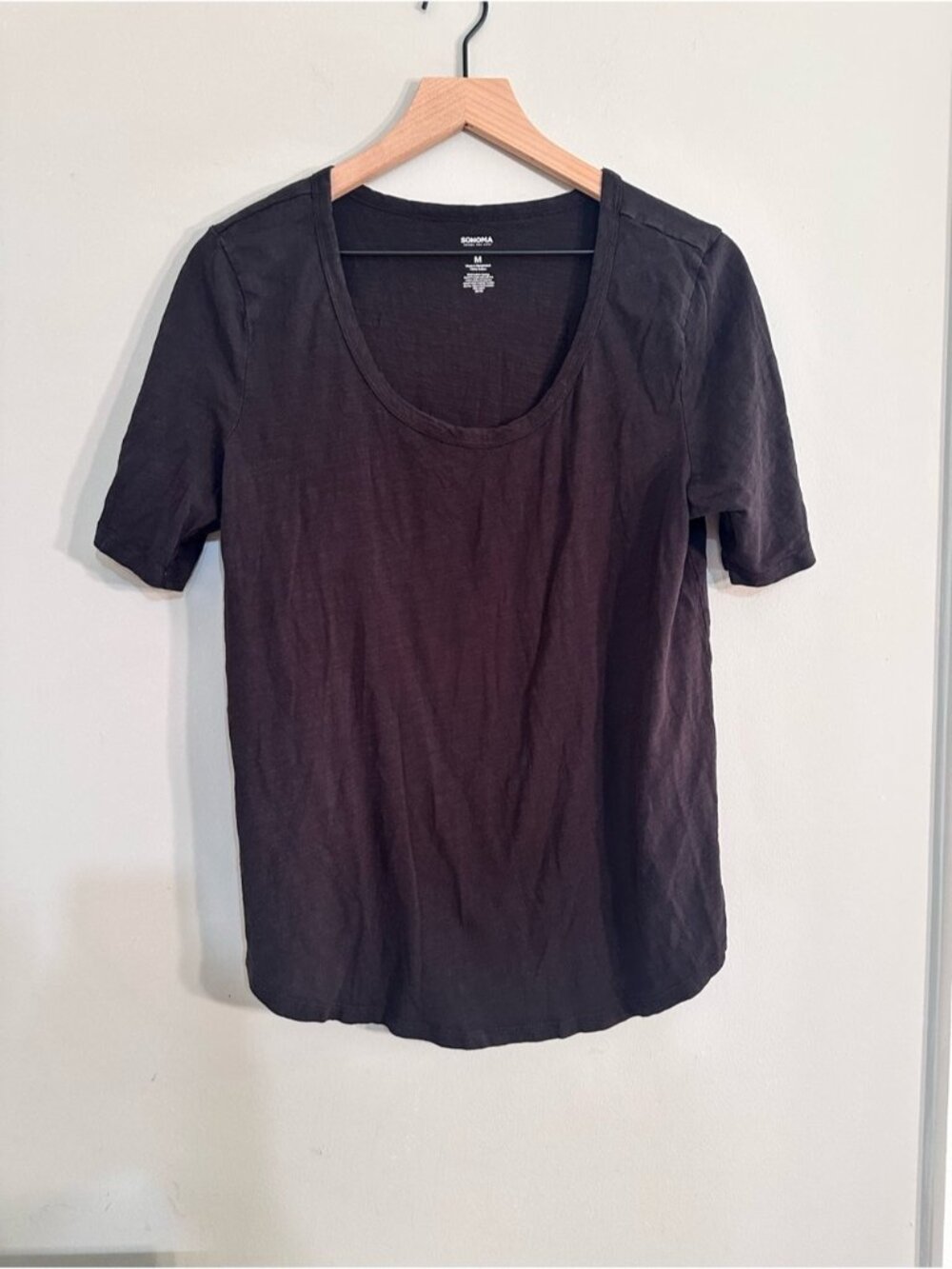 Sonoma Black Scoop Neck Short Sleeve Tee